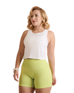 Regata Cropped Lupo Crepe Feminino
