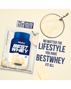 Best Whey Atlhetica Chocolate Branco - Sachet de 37G