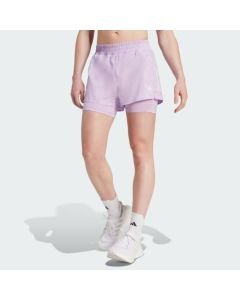 Shorts Adidas 2 Em 1 Own The Run Climacool Feminino Lilás